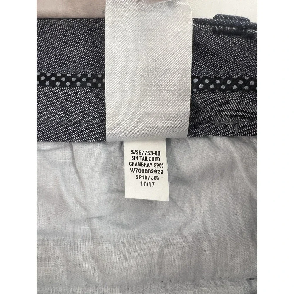 Banana Republic Hampton Tailored Chambray Shorts‎ Indigo Blue 6 Coastal Chic